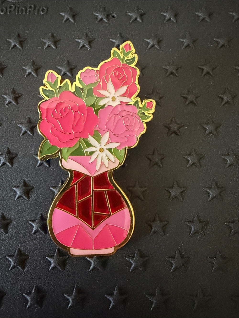Disney - Aurora Stained Glass Flower Vase Enamel Pin